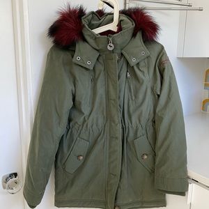 Abercrombie Kids faux fur lined hooded parka.